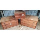 3 pine workshop chest of drawers