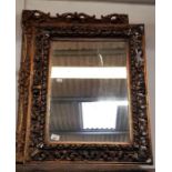 Large decorative gilt framed mirror along with ano