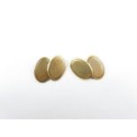 A pair of 9 carat gold cufflinks, 10.5 g gross