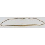 A 9ct gold fringe style necklace, with fancy link,