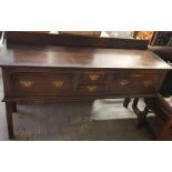 A 19th century oak sideboard, with two long and tw