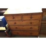 A 19th century oak chest of drawers, with two shor