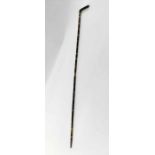 A Victorian horn segmented walking stick, 87cm lon
