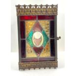 An Arts and Crafts style hanging hall lantern, wit