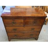 A 20th century mahogany chest of drawers, of two l