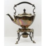 A silver spirit kettle on stand, London, 1904, Gol