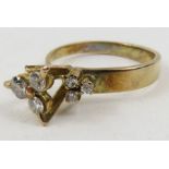 A diamond dress ring, finger size K 1/2, 2.45g gro
