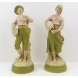 Two Royal Dux figures, each of a water carrier, 29