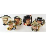 A collection of six character Royal Doulton jugs i