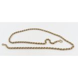 A rope chain, 46cm long,