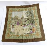 A vintage Liberty's silk scarf, with a Dutch scene