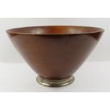 A mid-20th century teak American table centre bowl