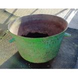 Large cast iron foundry pot