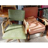 Parker Knoll armchair along with a vintage Hillcre