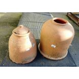 2 terracotta rhubarb forcers