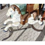 Vintage metal rocking horse