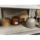 Four vintage millinery/hat blocks