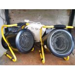 2 x Jetheat Oly-J 3/1 Fan heaters along with one