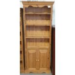 Modern pine shelving cupboard/bookcase