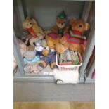 Collection of teddy bears along with childrens boo