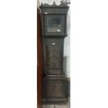 Victorian carved oak grandfather clock case