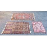 3 Turkish style prayer rugs