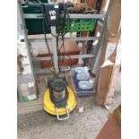 Pneumatic floor buffer alongwith cleaning chemical