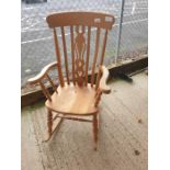 Large Beech rocking chair