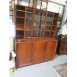 Mid 20th century teak library bookcase