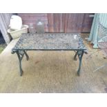 Cast iron garden table