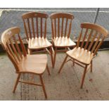 4 beech dining chairs