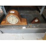 Mahogany cased mantel clock along with an Edwardia