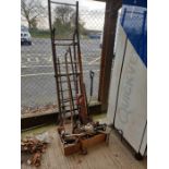 Step ladder along with hand tools