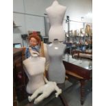 Collection of dressmakers mannequins, mannequin he