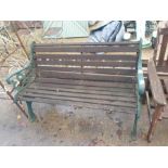 Cast metal frame bench