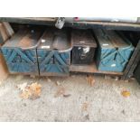 4 metal toolboxes including tools
