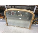 Victorian gilt framed over mantel mirror