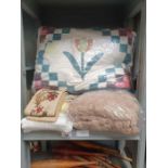 Patchwork counter pain and pillow cover along with