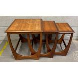 A nest of three G Plan teak tables