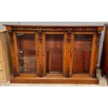 A Victorian mahogany aesthetic sideboard, with ebo
