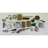 Various collectables including lighters, watches,