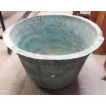 A 19th century copper wash tub/vat, with riveted s