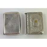 A silver snuff box, Birmingham, 24.55g gross; and a