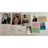 A collection of eleven entertainment autographs in