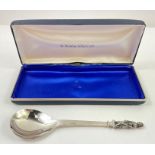 A cased silver apostle spoon, Birmingham, 1952 (be