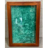 A 20th century pine and glass display case