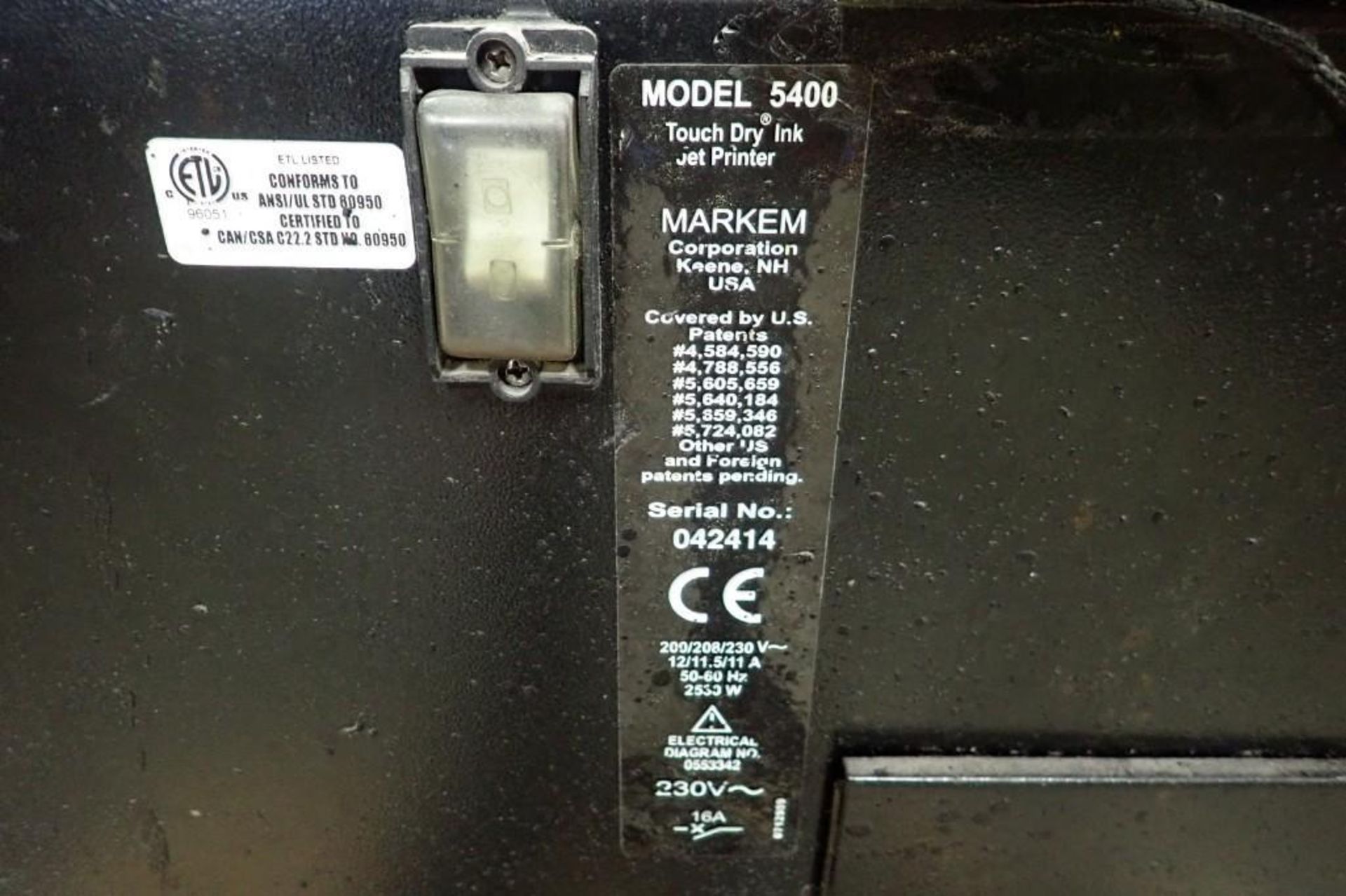 Markem Imaje 5000 Ink Jet Printer - Image 10 of 11