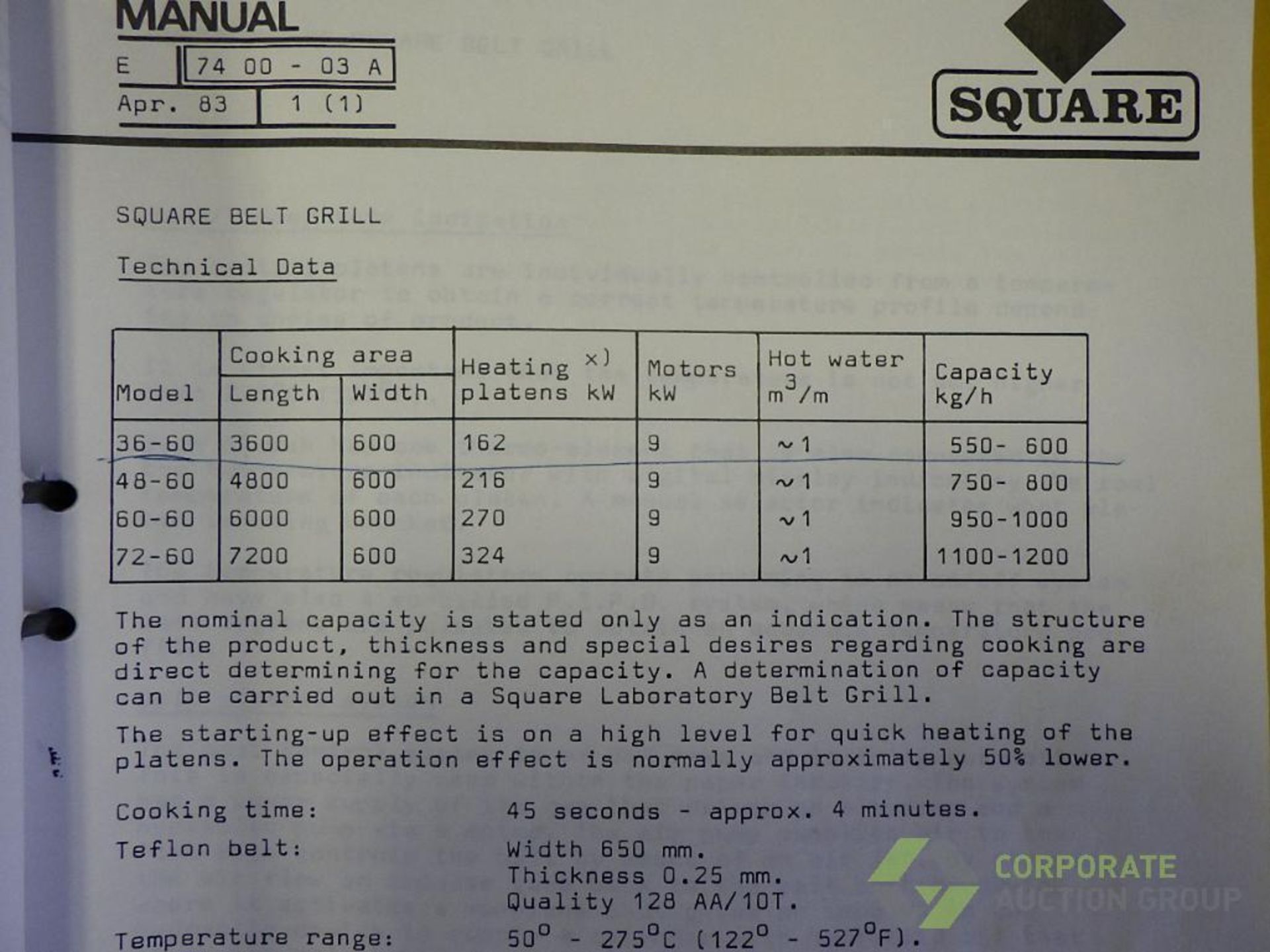 Square belt grill continuous contact cooker - Image 14 of 16