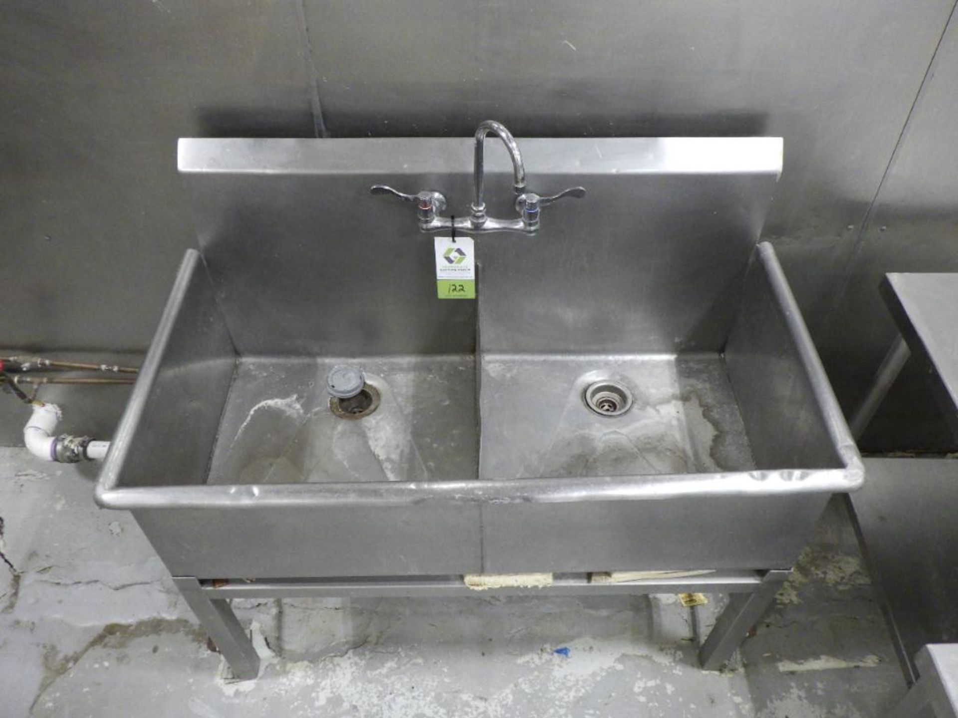 SS 2-Compartment Wash Sink - Image 3 of 10