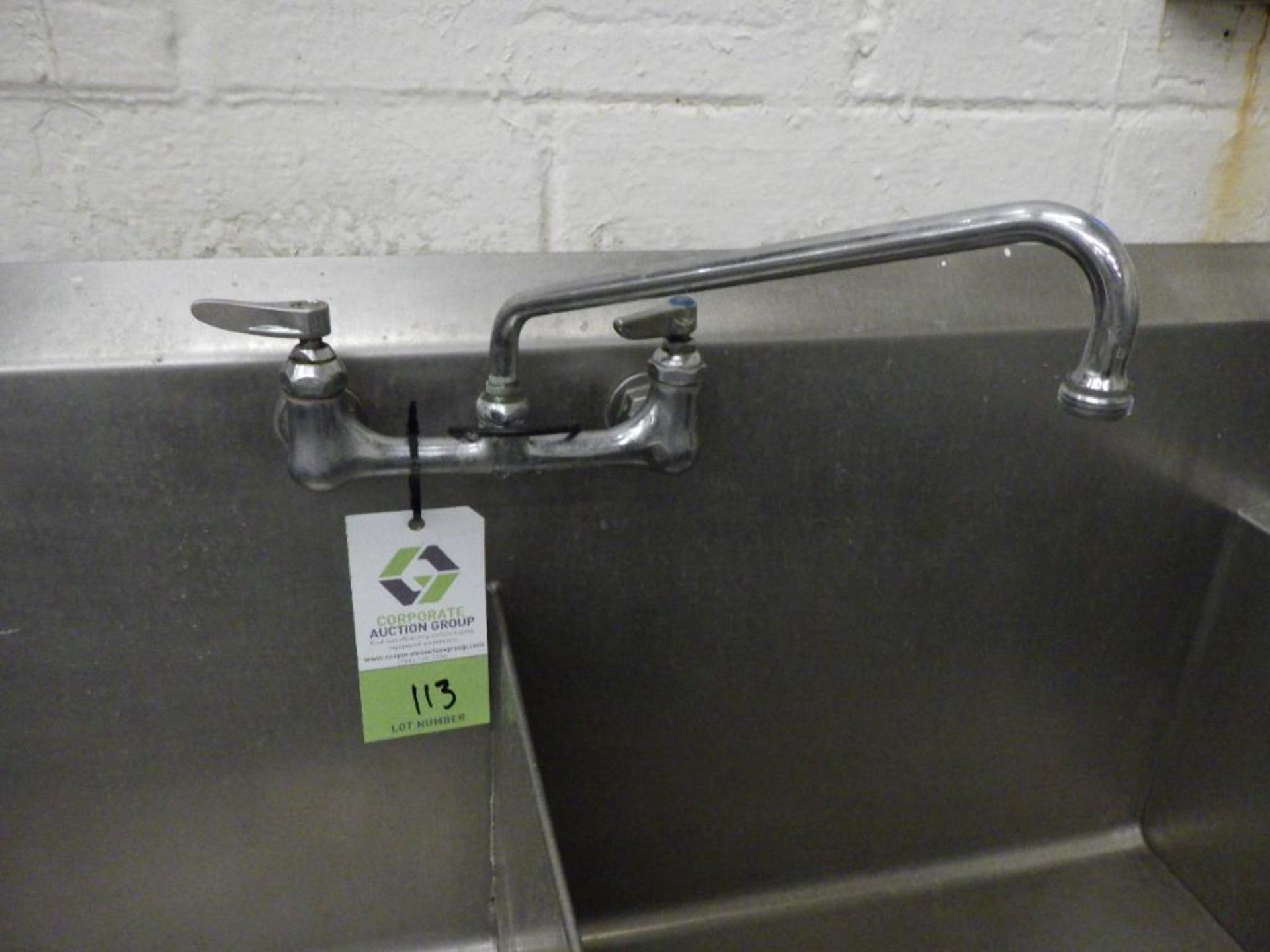 SS 2-Compartment Wash Sink - Image 8 of 10